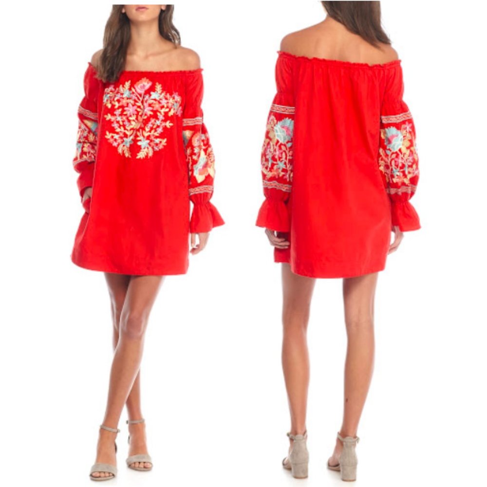 FREE PEOPLE Fleur Du Jour floral offshoulder dress